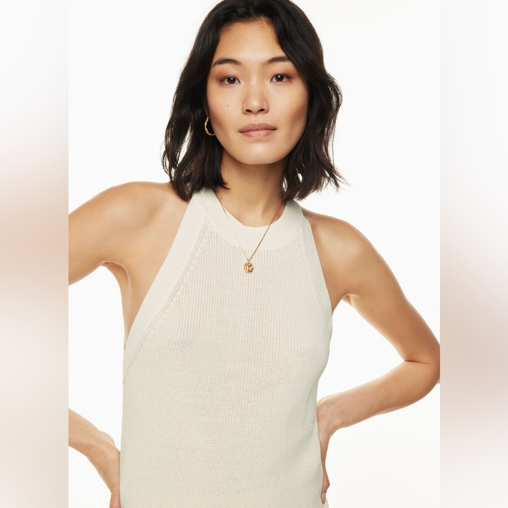 Aritzia Wilfred Orris Knit Top in Yellow